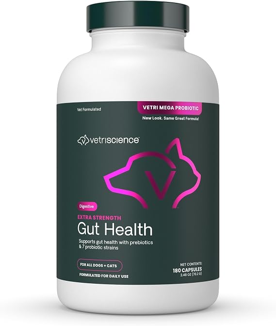 VetriScience Extra Strength Gut Health for Dogs and Cats, 180 Count