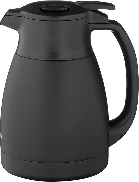 Zojirushi Mahobin Stainless Steel Pot, 0.3 gal 1.0 L Pot, Tabletop, Wide Mouth, Approx. 2.6 inches 6.5 cm, Stainless Steel Vacuum Double Flask, Heat Retention, Cold Insulation, Matte Black SH-HC10