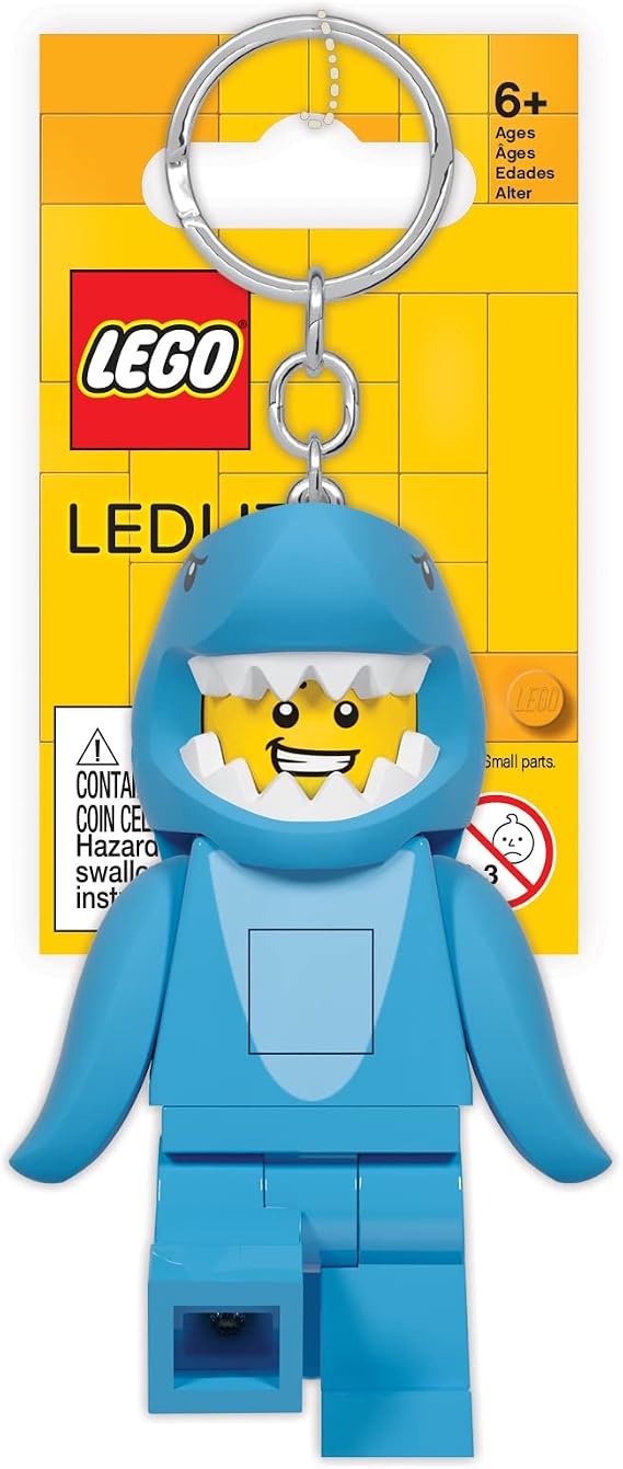 LEGO Keychain Light - Shark Suit Guy (KE155H), Extra-Large 3 Inch Tall