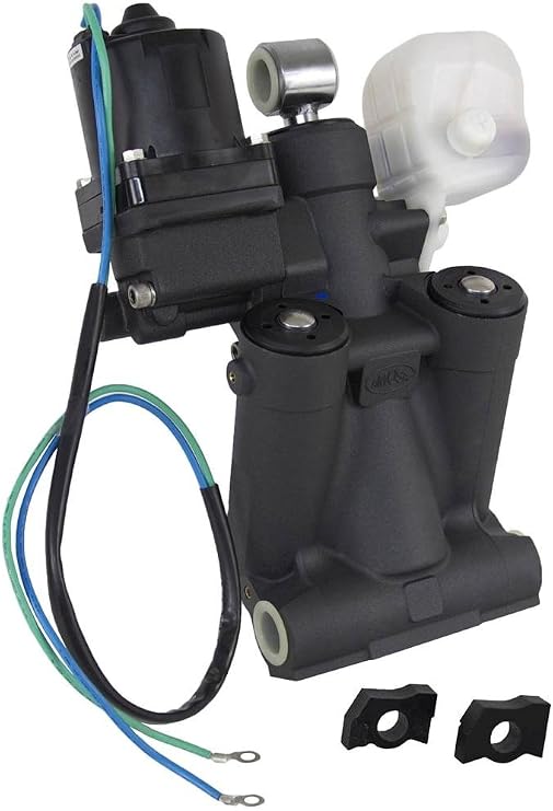 RAREELECTRICAL Hydraulic Tilt Trim Assembly Compatible With Evinrude E90 E100 E105 E115 Outboard 3 Ram Pump System 12V 0438528 0434395 5005428 75Hp 2-Stroke