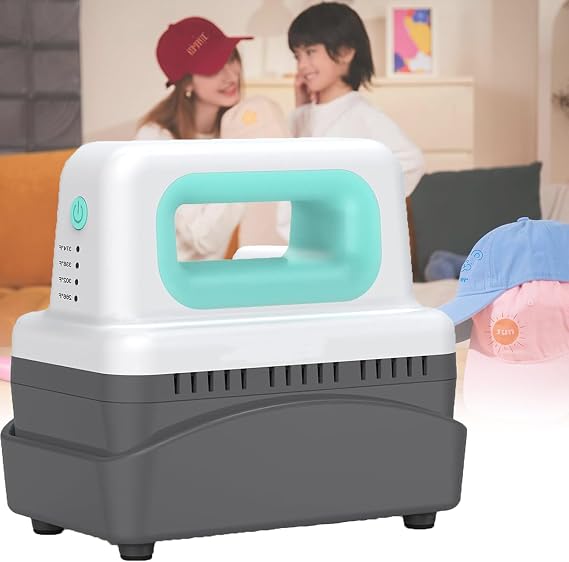 Mini Heat Press Machine, Baseball Cap Press, DIY Iron Press, Adult and Kids Cap Universal, Home HTV Iron-On and Sublimation Projects