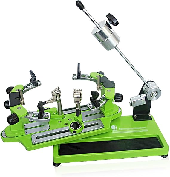 Tennis Stringing Machine, 6-Point Fixed Badminton Racket String Machine,Racquet Rotation/Anti Slip Pull Wire Restring Tools