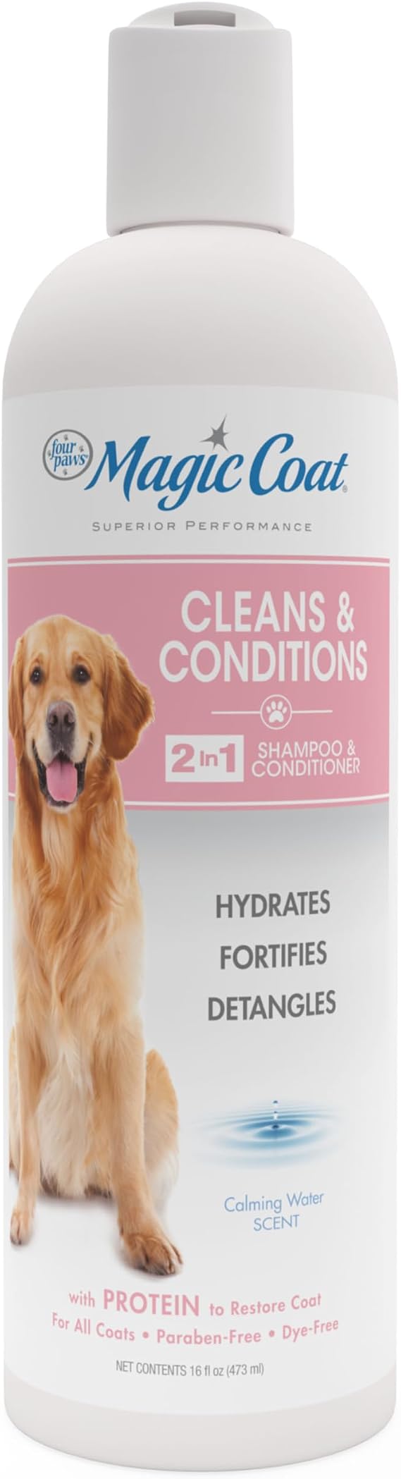 Four Paws Magic Coat 2-in-1 Shampoo & Conditioner for Dogs, 16 oz