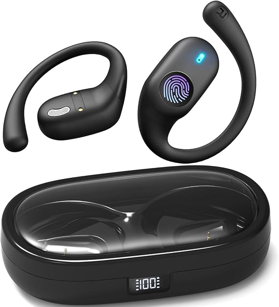 True Open Ear Sports Headphones, OWS Bluetooth 5.3 Earbuds