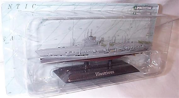 De-agostini warships collection illustrious aircraft carrier ship 1:1250 scale diecast model