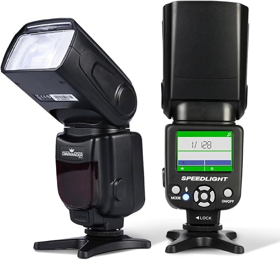 Commander Optics 985-FL TTL Speedlite Flash for Canon DSLR Cameras - Compatible with Most Canon DSLR's & Mirrorless Cameras, Ideal for Studio & Outdoor Photography