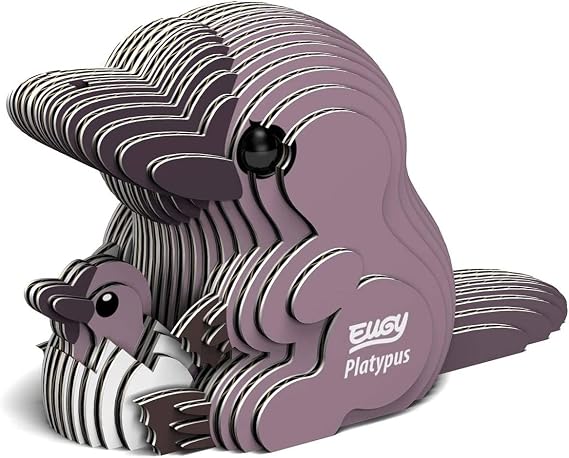 EUGY Platypus 3D Puzzle, 25 Piece Paper Craft Kit for Kids 6+