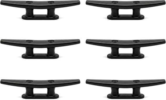 MIZUGIWA Nylon Boat Cleats Dock Cleats Black,4 Inch 5 Inch 6 Inch 8 Inch,Marine Boat Cleats for Rope Hooks,Kayaks,Tie Down,Maritime Decor