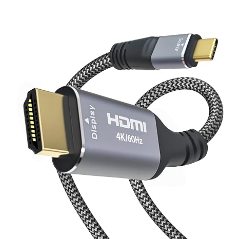 Cyberguys! USB C to HDMI Cable, 4K 60Hz Braided Type-C, 3 FT