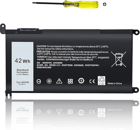 TSKYBEAR WDX0R Laptop Battery Compatible with Dell Inspiron 15 5000 5567 5570 5565 5568 5578 7000 7560 7570 7573 7569 7579 13 5368 5378 7378 17 5765 5767 5770 Series Notebook Battery 3CRH3 T2JX4