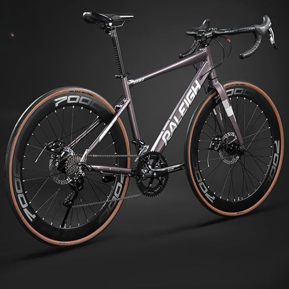 Road Cycle Bicycle, Aero Road Bike, 700C x 28C, Windproof Competition, 24/27/30 Speed, Bend Handle, Disc Road Bike, Aluminum Alloy, Speed Racing, Commuting, Street Riding, Long Riding