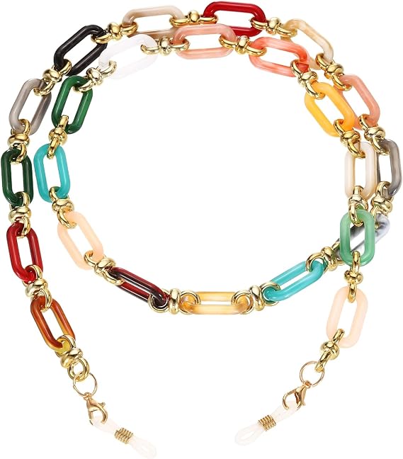 uxcell Acrylic Glasses Chain, Eyeglass Chain Holder Strap Chains