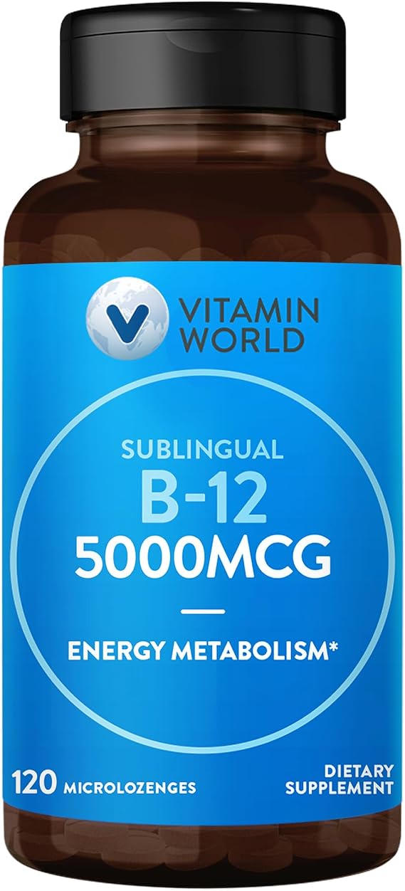 Vitamin World Vitamin B-12 5000 mcg, Sublingual 120 Microlozenges