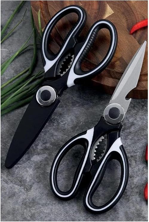 Mutfak Makası Ağır Hizmet Tipi Keskin Mutfak Makası, Çok Amaçlı Paslanmaz Çelik Makas, Tavuk, Balık, Et, Sebzeler, Otlar, Barbekü, Çiçekler, Kuru yemişler KALİTELİ AĞIR MALZEME
