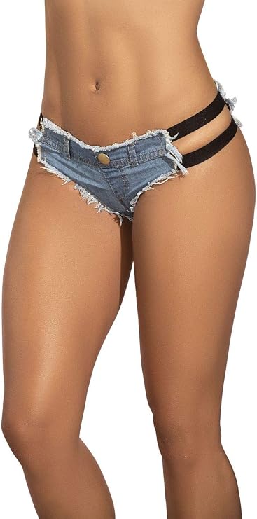 Mapale 104 Micro Mini Shorts Blue Chambray