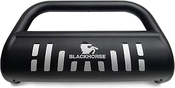 Black Horse Bull Bar Skid Plate Black Compatible with 2020-2026 GMC Sierra 3500 HD|2020-2026 GMC Sierra 2500 HD|2020-2026 Chevrolet Silverado 3500 HD|2020-2026 Chevrolet Silverado 2500 HD-BBGT30A-SP