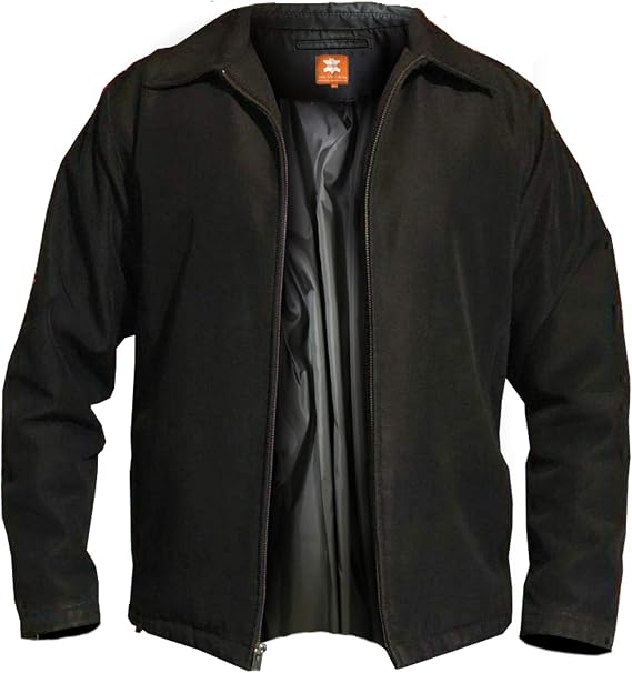Black Leather Jacket, The Departed Men, Genuine Lambskin, Movie Jacket, Vintage Style (XL, BLACK)