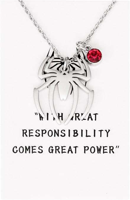 Kivosliviz Spider-man Necklace for Women & Men - Spider Pendant Charm Gift