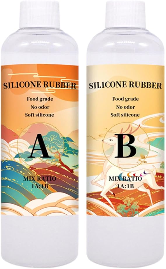 Liquid Molding Silicone - Rubber Silicone Mold, Tear Resistant Rubber | Premium Mold Making Silicone Kit, Durable Tear Resistant Silicone, Versatile Mold Making Silicone for Cake Craft 6.7 * 2 * 2
