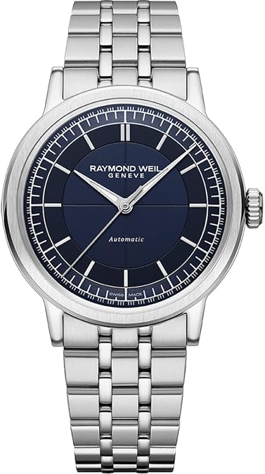 Raymond Weil Millesime Men's Automatic Sector Dial 39.5mm Blue On Bracelet