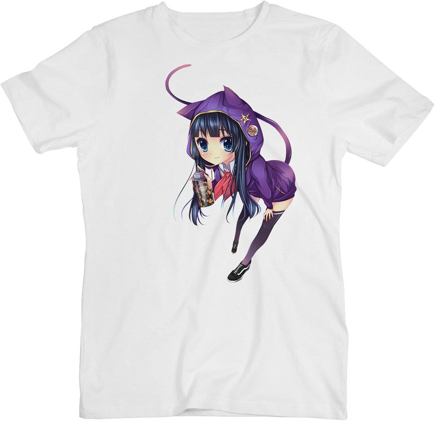 Shirt Anime Art T Shirt Vaporwaves Kawaiis Manga Tik Tok Cute Twitch Tail Pastel Goth Hentais Cartoon Animal Japan Dress Graffiti Cat Ears