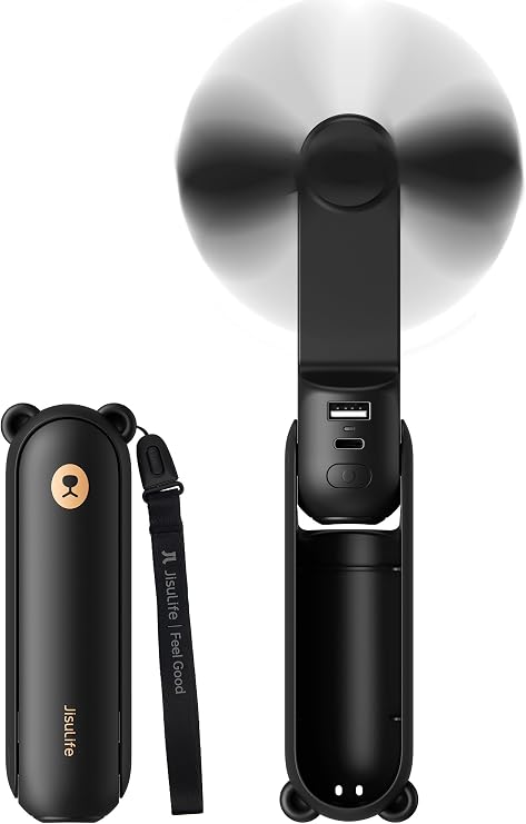 JISULIFE 3 IN 1 Portable Fan with Power Bank & Flashlight Featured