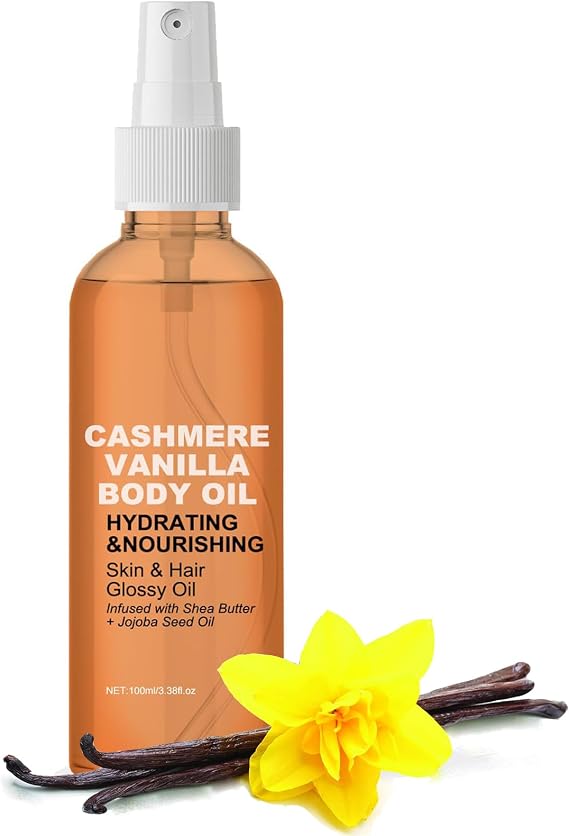 Vanilla Cashmere Body Oil | Cashmere Vanilla Body Oil | Vanilla Cashmere Lotion | Cashmere Vanilla Body Oil & Hair Oil | Instant Hydration | Lasting Protection | Better 24hr Moisture Oil (1, Pcs)