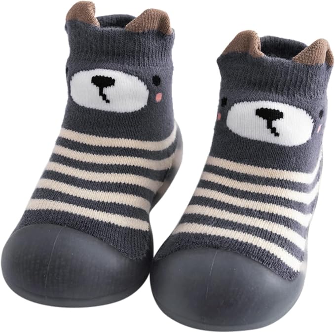 Hard Bottom Boys Slippers Kids Toddler Baby Boys Girls Solid Warm Knit Soft Sole Encounter Football Shoes