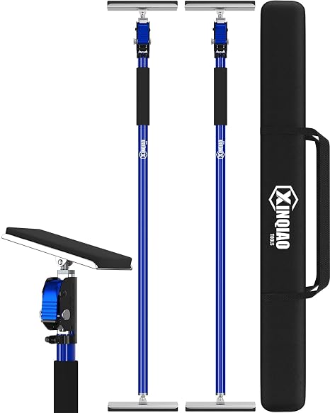 XINQIAO Drywall Lifts Cabinet Jacks for Installing Cabinets, Heavy Duty Third Hand Support System with Large Feet Adjusts from 55.1 in to 98.4 in, 2 PCS