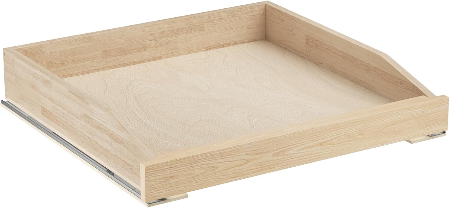 LOVMOR Pull Out Cabinet Organizer 22½”W x 21”D, Soft Close Slide Out Drawer Storage Shelves for Kitchen, Wood Cabinet Shelf Pull-Out Organizer Storage for Base Cabinet