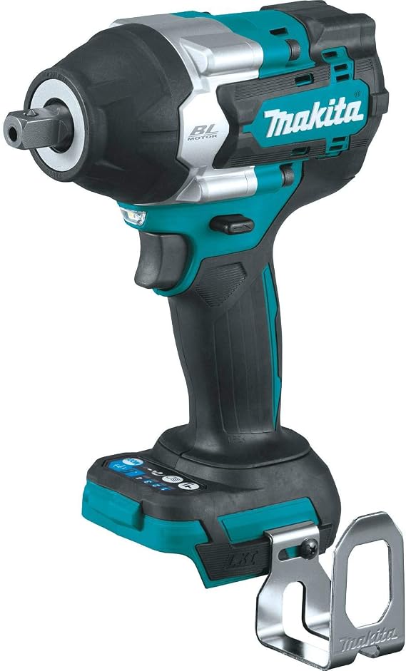 Makita XWT18Z 18V LXT Lithium-Ion Brushless Cordless 4-Speed Mid-Torque 1/2" Sq. Drive Impact Wrench w/Detent Anvil, Tool Only