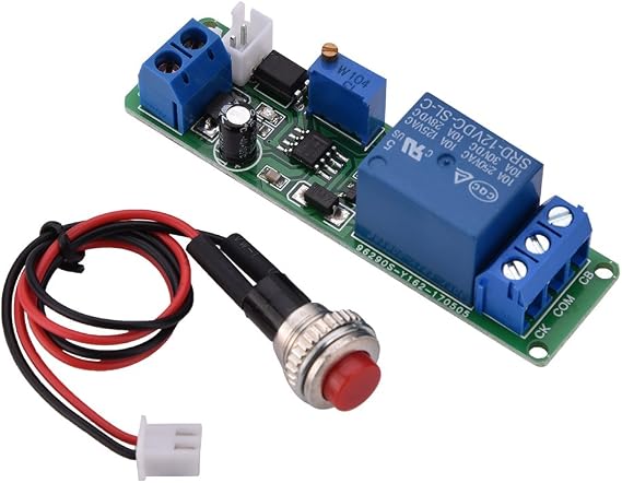 1Pcs DC 12V Timer e Adjustable Timer Delay Turn Off e Timing Relay Time Switch 1~10sec 67.6 * 19.2mm / 2.66 * 0.75"
