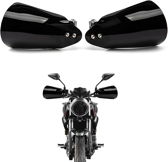 Motorcycle Handguards Universal Grip Guard Shield Motorcycle Hand Guards Applicable with 22mm 25mm 28mm Handlebar Handguard Protective Equipment (Black)