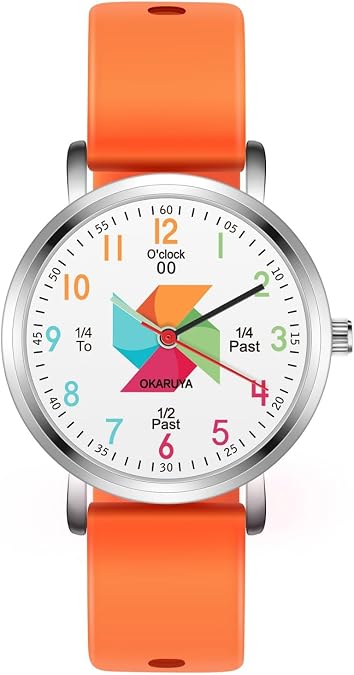 Kids Watch Analog Waterproof, Pinwheel Learning Watch for Kids 8-12, Teacher Watches for Boys Ages 5-7 6-8, Easy to Read Educational Girls Watches