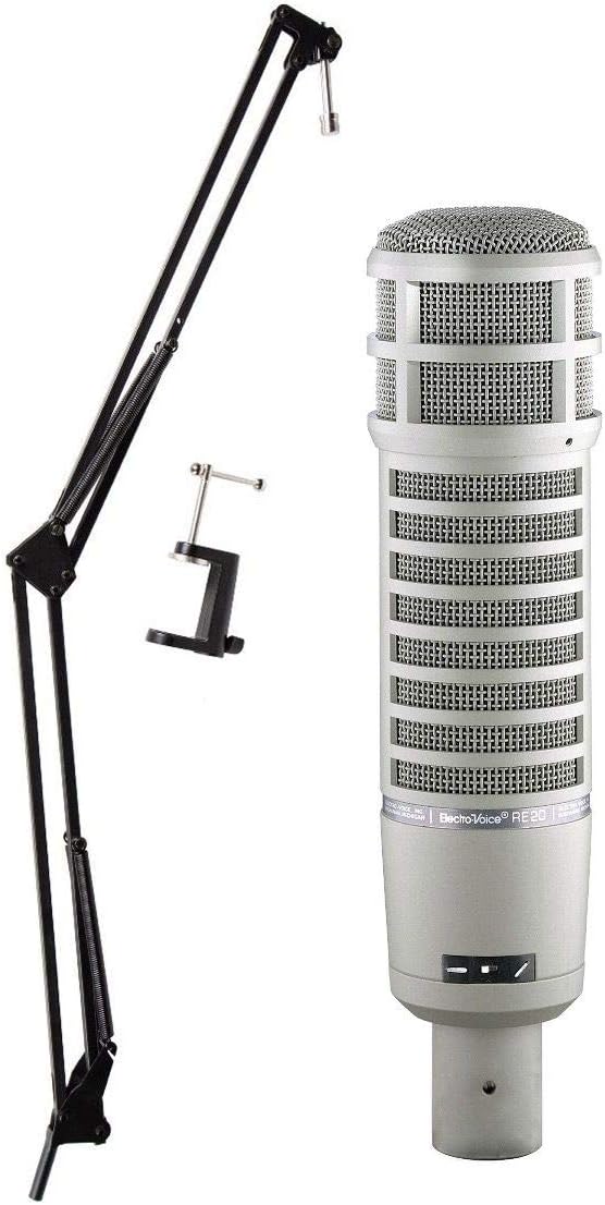 RE20 Broadcast Dynamic Microphone Bundle with Buhnecaster Mount