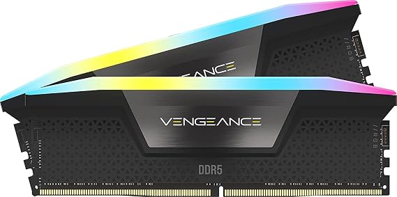 CORSAIR Vengeance RGB DDR5 RAM 64GB (2x32GB) 6000MHz CL30 Intel XMP iCUE Compatible Computer Memory - Black (CMH64GX5M2B6000C30)