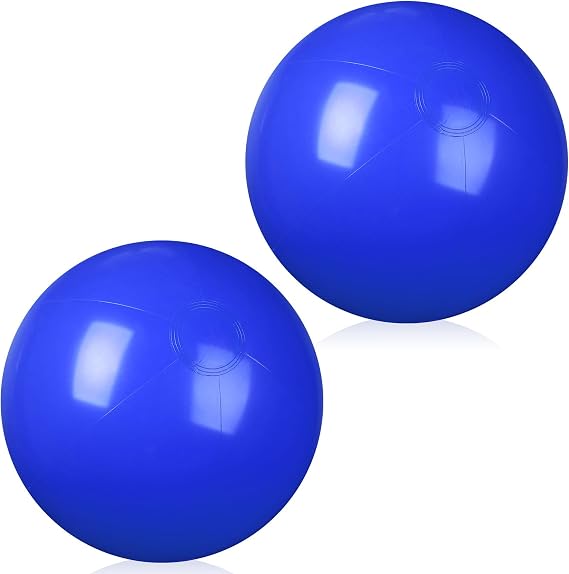 2 Pcs 12 Inch Solid Beach Balls Inflatable Beach Balls Bulk Large Blow up Pool Game Toys for for Summer Beach