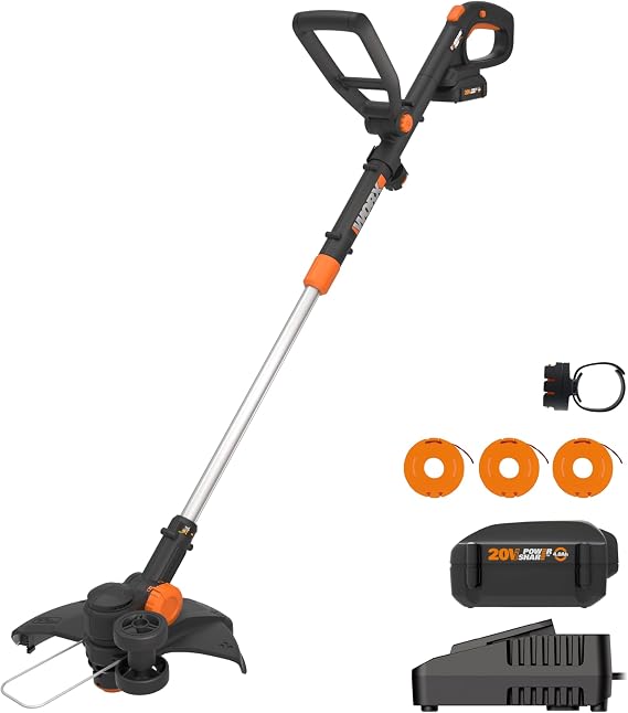 Worx 20V 12" 3-in-1 Cordless String Trimmer/Lawn Edger/Mini Mower, WG170.3