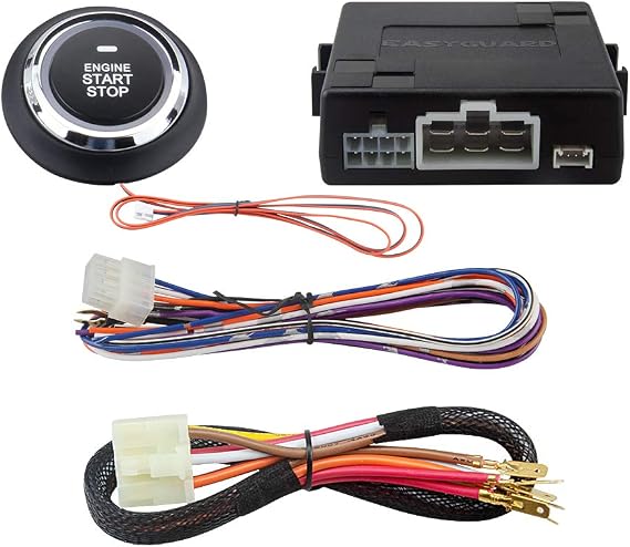 ES002-P2 Engine Start Button Module with Remote Start Optional for Automatic car Can Work with Original or aftermarket Key fobs DC12V