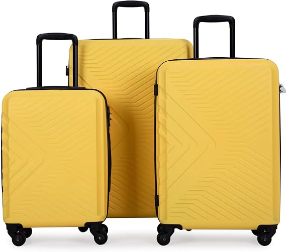 Hardside Luggage Set, 3-Piece, Yellow