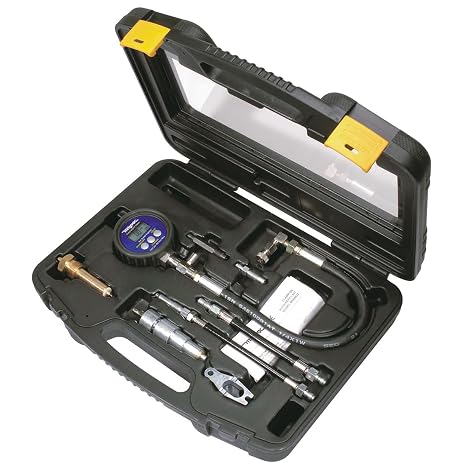 Mityvac MV5535 Digital Diesel Compression Test Kit Memorizes The Peak Compression Value for Each Cylinder up to 12 Cylinders, Powered by 9-Volt Battery, Black