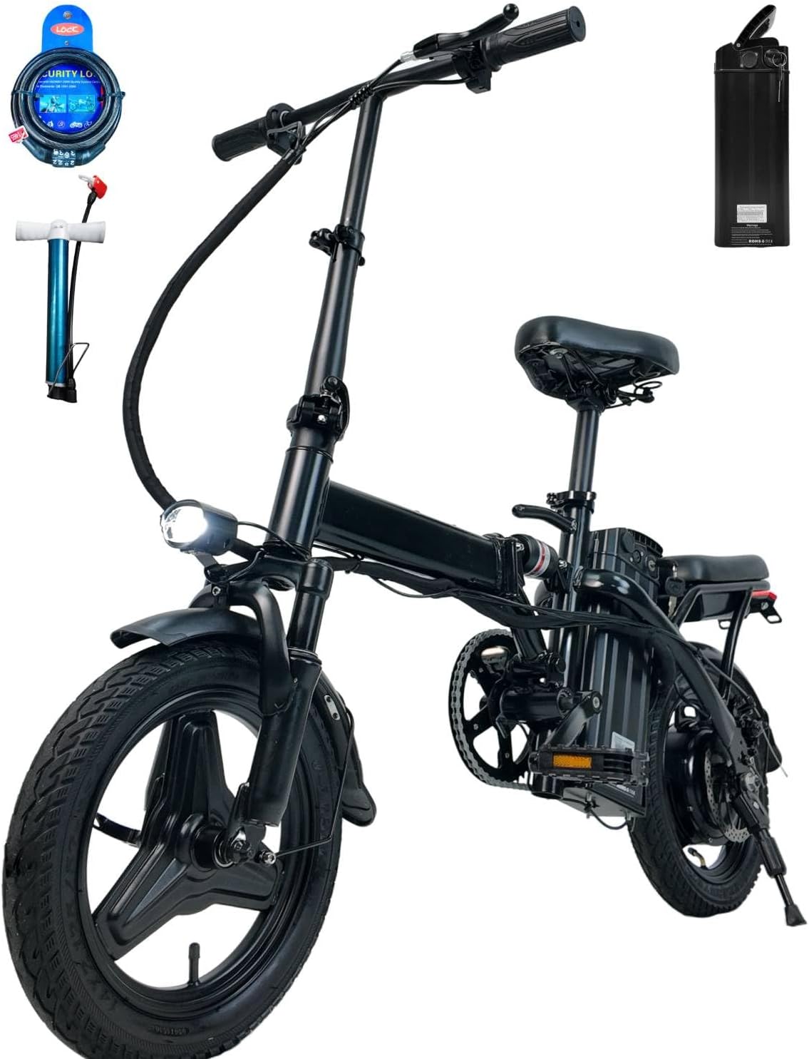 Folding Electric Bike, 500W Motor, 3648V Battery | Max Range 18-40 Miles | Max Speed 20-25 Mph | Adult Ebike | Commuter Electric Bicycle for Adults