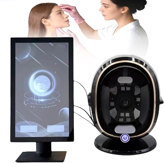 Skin Analysis Machine Professional Facials, AI Imaging 13.3/21.5-Inch, Facials Diagnostic Tool, Machine Professional, for Salons & Spa, Personalized Skin Insights(Black,21.5in)