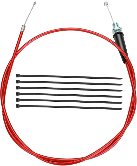 YOXUFA 50 inch Throttle Cable for Predator 79cc 97cc 196cc 212cc 2.5hp Baja Doodle Bug DB30 Warrior Heat MB200 Coleman CT100U CT200U CT200U-EX Motovox MBX10 Monster Moto MMB80 Mini Bike Go Kart