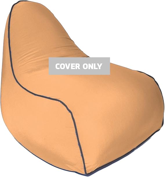Yogibo Zoola Lounger Outdoor Bean Bag Replacement Cover, Water Resistant, Removable, Washable, Citrus