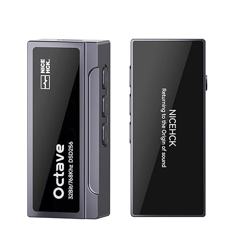 NICEHCK Octave ES9039Q2M Portable DAC Amp Dongle, CNC Titanium