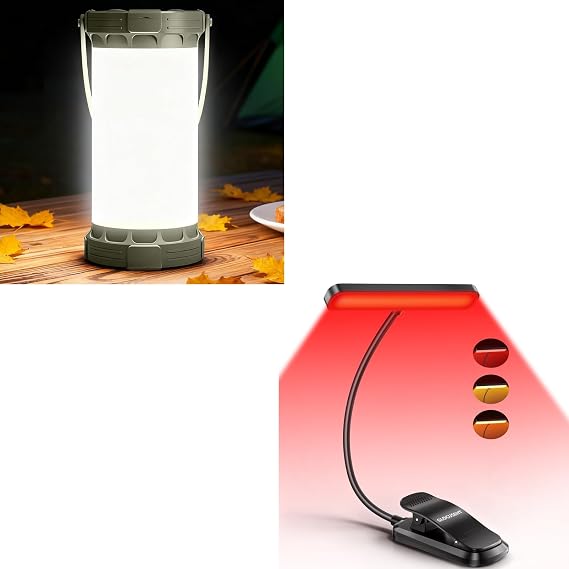 Glocusent LED Camping Light with 3 Modes Red Light