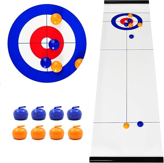 MEETOZ Curling Game, Table Curling Game, Curling Bowling Games, Garden Game