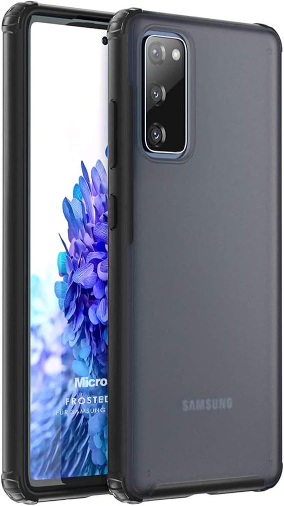 Microsonic Samsung Galaxy S20 FE için Kılıf Frosted Frame Siyah [Galaxy S20 FE ile Uyumlu Kılıf - Siyah]