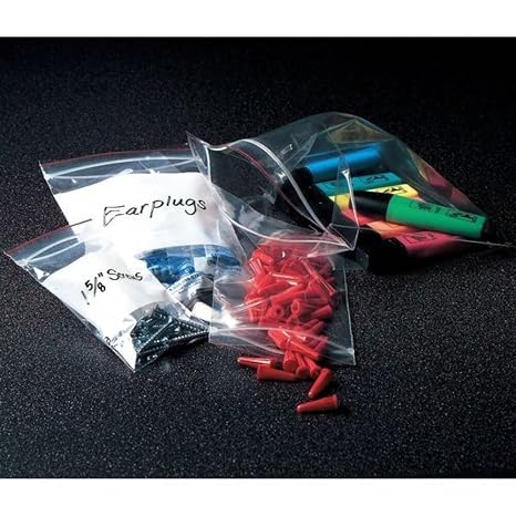 MGRL2P0608 Polyethylene (LDPE/LLDPE Blend) Clear Reclosable Bag, 8" Length, 6" Width (Pack of 1000)